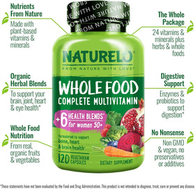 NATURELO Multivitamines 50+ ingrédients à base de plantes