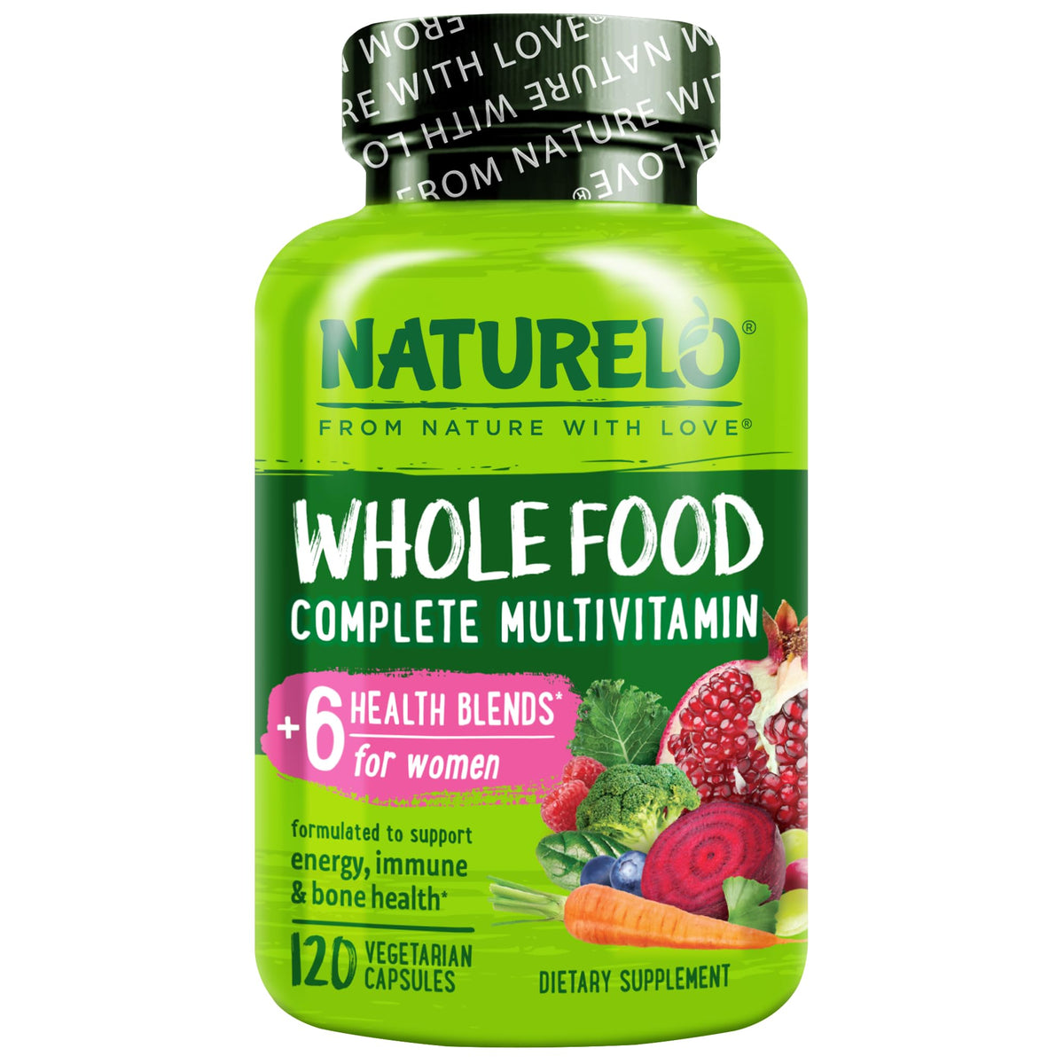 NATURELO Multivitamines Complètes 120 Capsules vue de face