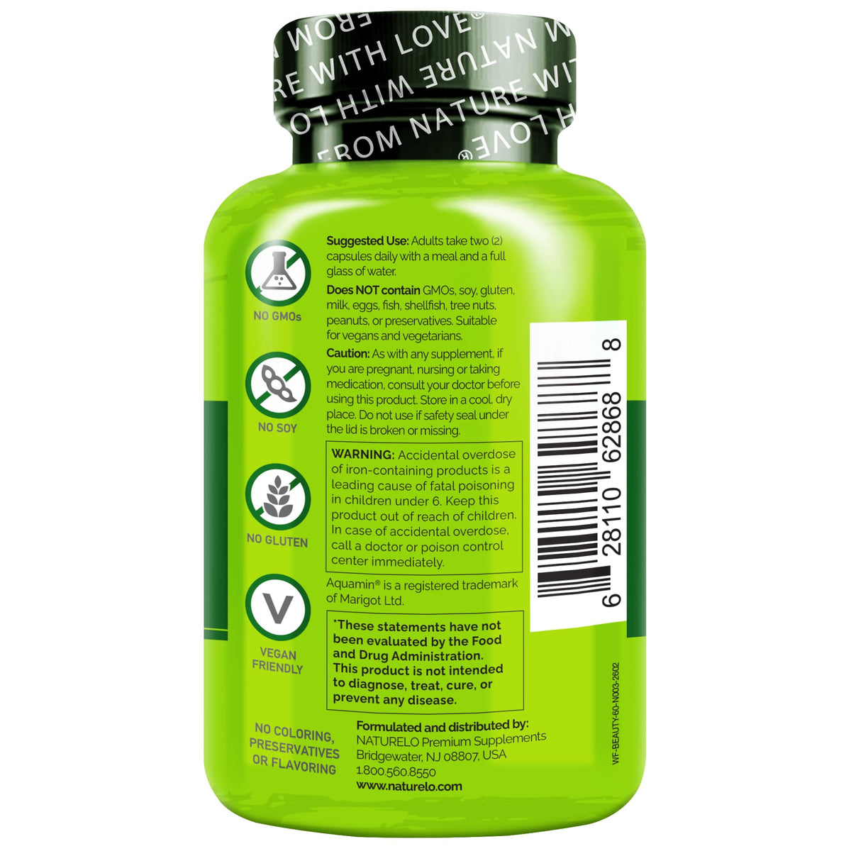 NATURELO Multivitamines Complètes 60 Capsules Végétales avec ingrédients