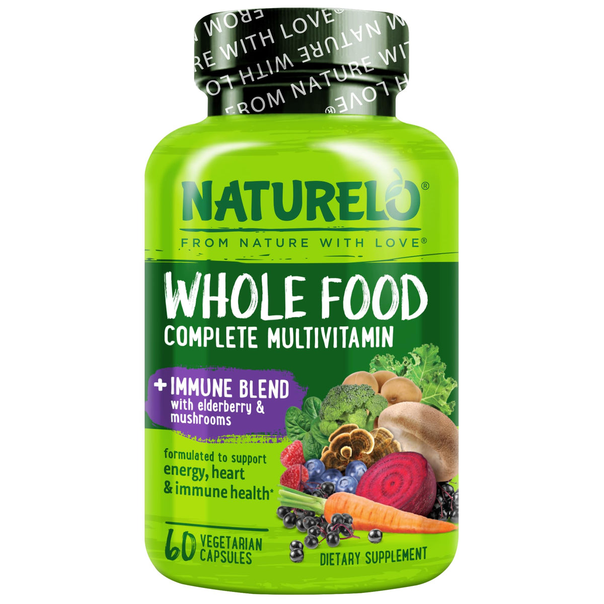 NATURELO Multivitamines Complètes 60 Capsules Végétales vue de face