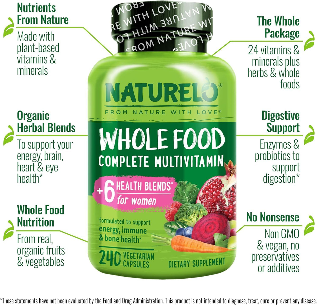 NATURELO Multivitamines Complètes avec ingrédients naturels