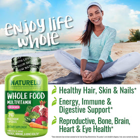 NATURELO Multivitamines Complètes avec une cuillère de capsules