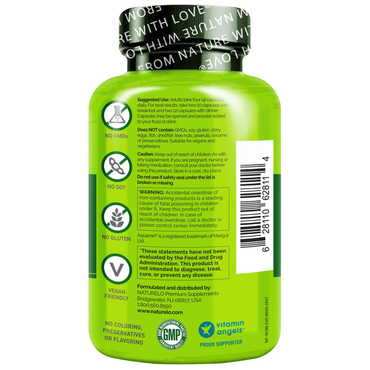 NATURELO Multivitamines Complètes sur une surface en bois