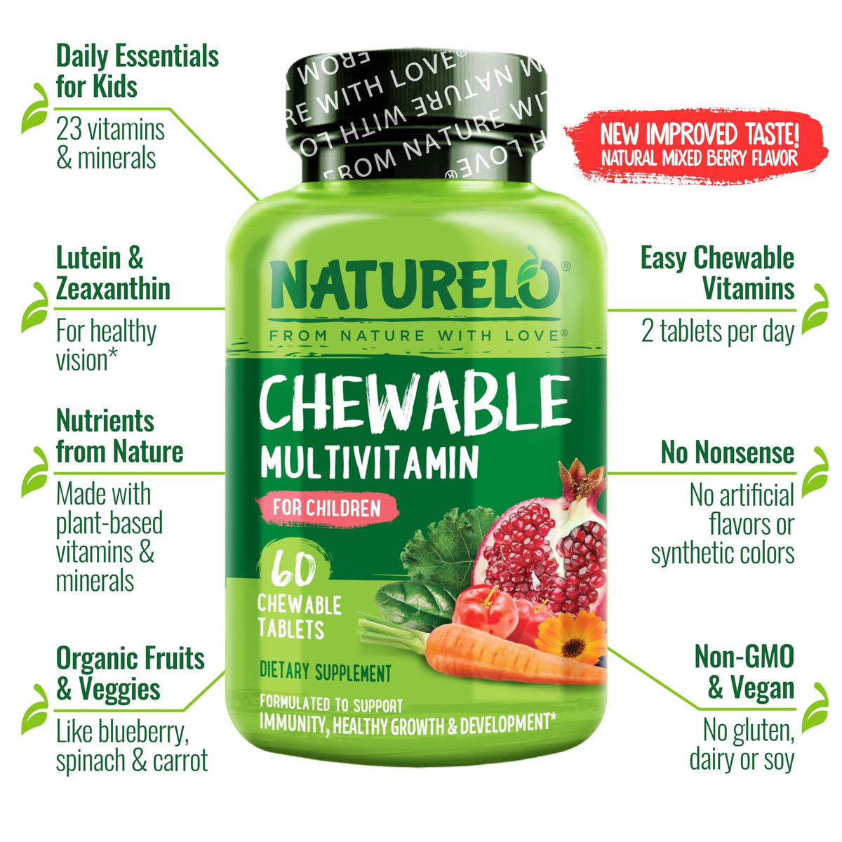 NATURELO multivitamines enfants emballage