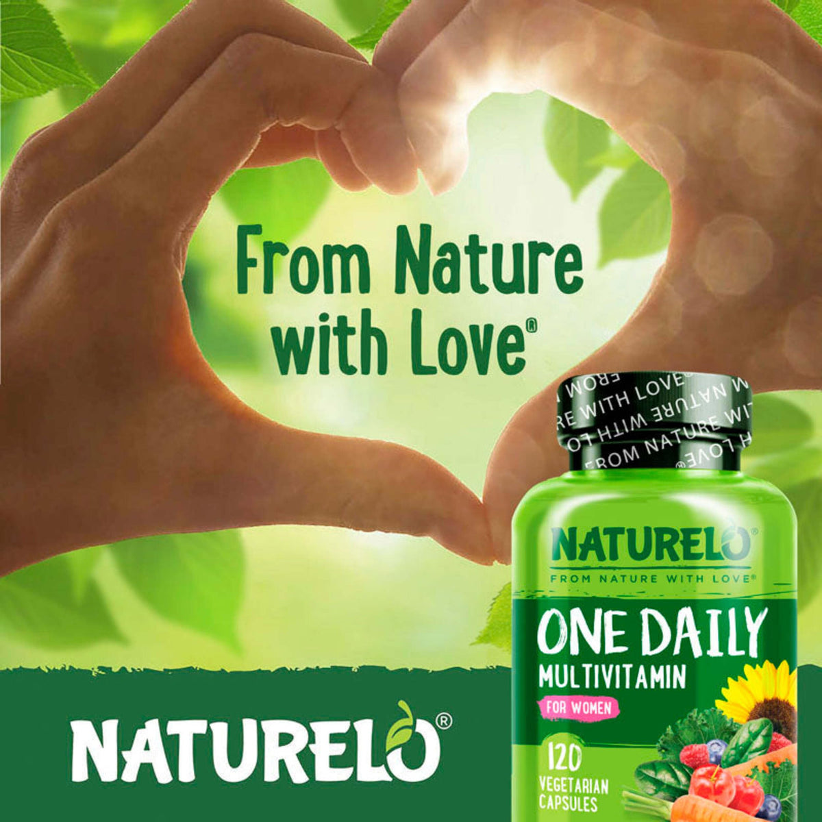 NATURELO Multivitamines Femmes 120 comprimés dans l'emballage