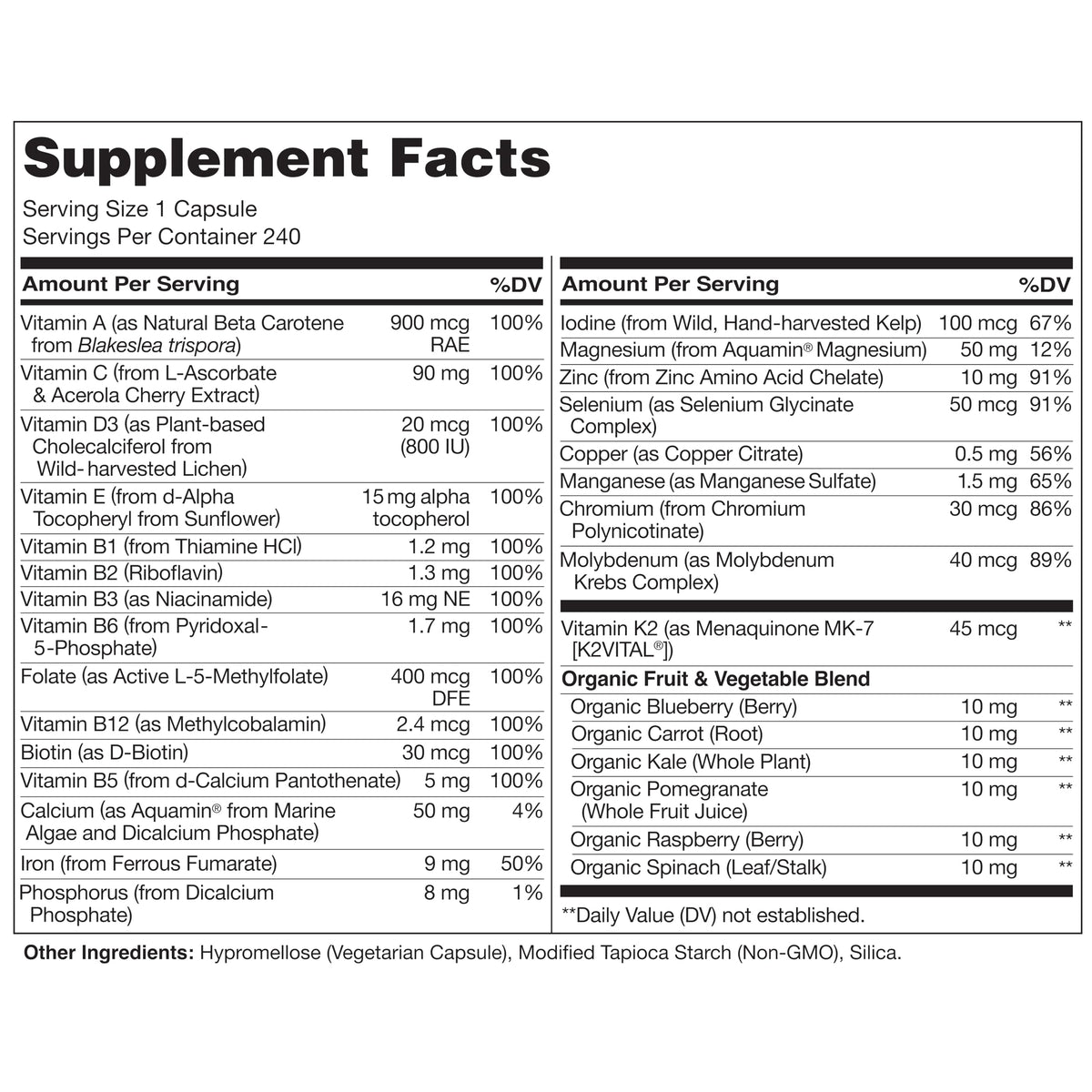 NATURELO Multivitamines Femmes comprimés dans un flacon