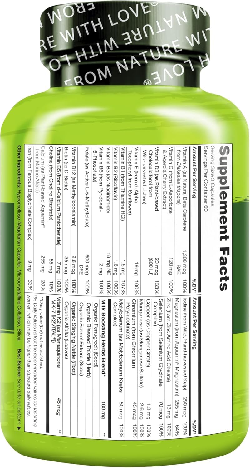 NATURELO Multivitamines Postnatales 180 capsules emballage