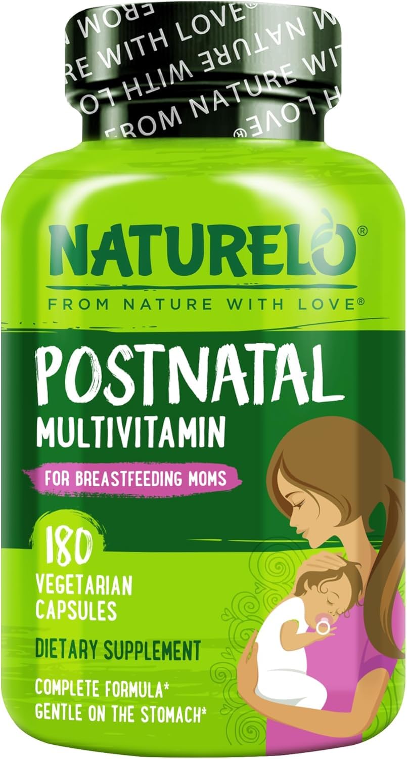 NATURELO Multivitamines Postnatales 180 capsules vue de face