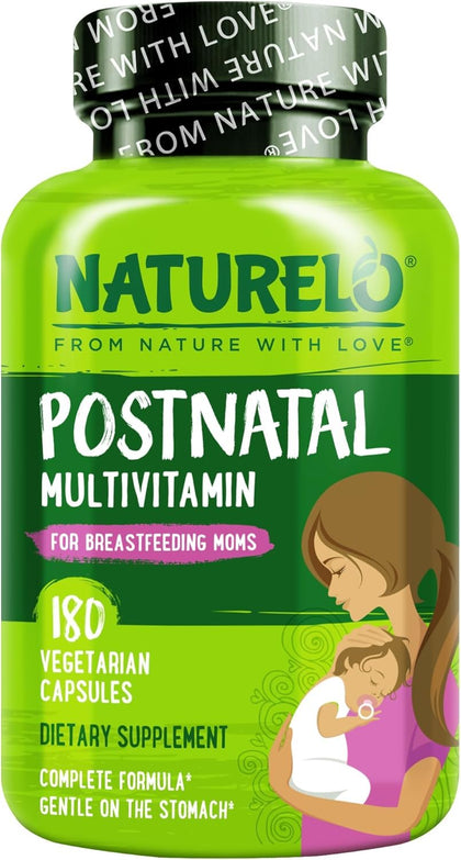 NATURELO Multivitamines Postnatales 180 capsules vue de face
