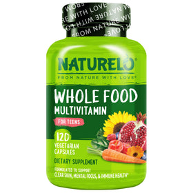 NATURELO Multivitamines pour Adolescents 120 Capsules vue de face