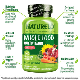 NATURELO Multivitamines pour Adolescents 180 capsules packaging