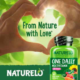 NATURELO Multivitamines pour Femmes sur un fond blanc