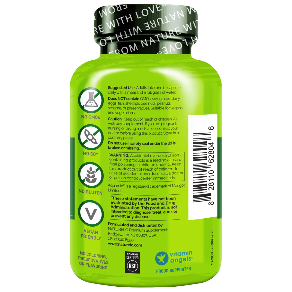 NATURELO Multivitamines pour Femmes vue de côté