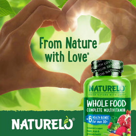 NATURELO Multivitamines pour Hommes 50+ - capsules ouvertes