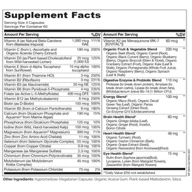 NATURELO Multivitamines pour Hommes - Ingrédients naturels