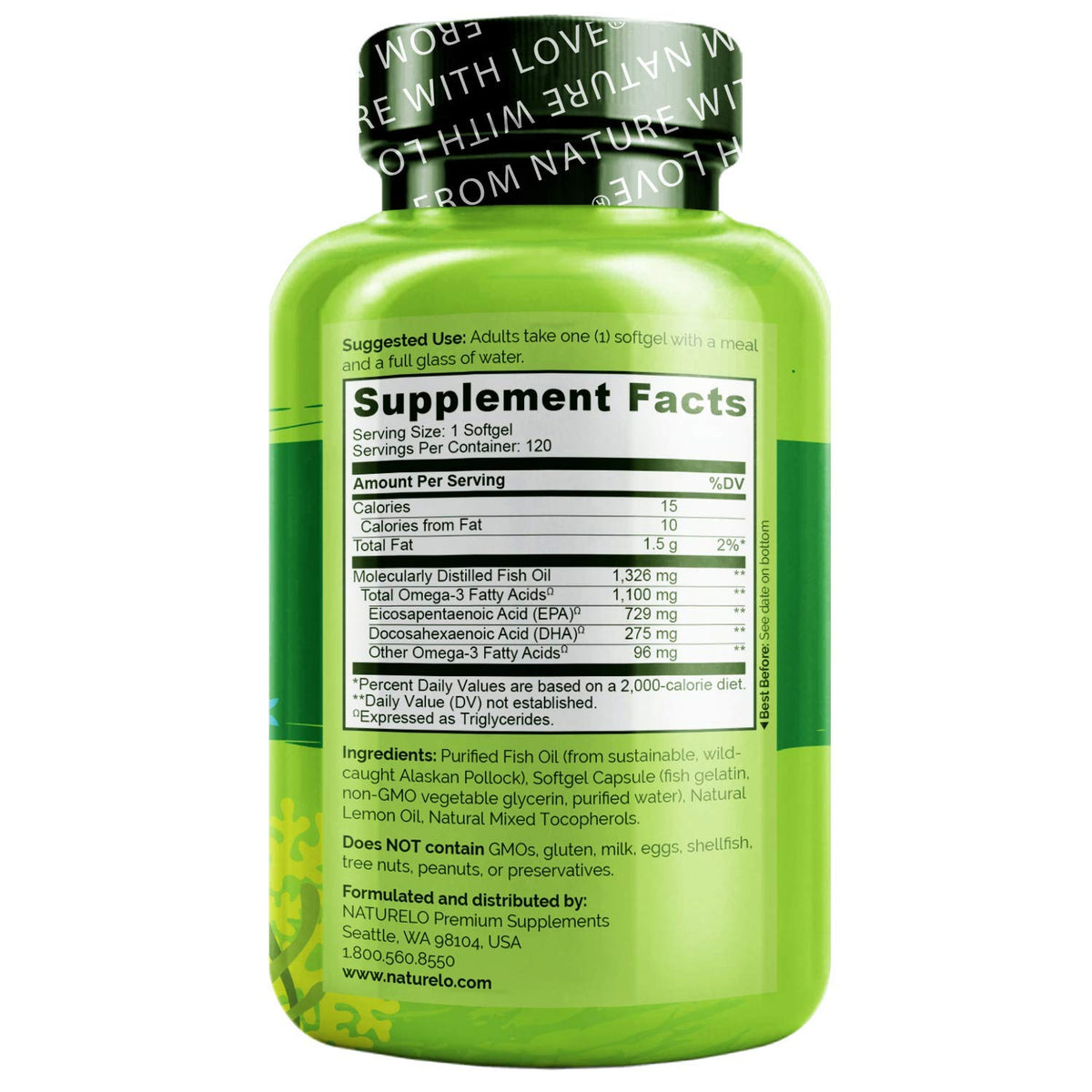 NATURELO Omega 3 gélules ouvertes pour montrer le contenu