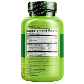 NATURELO Omega 3 gélules ouvertes pour montrer le contenu