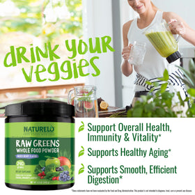 NATURELO Poudre Superfood Greens 240g - emballage
