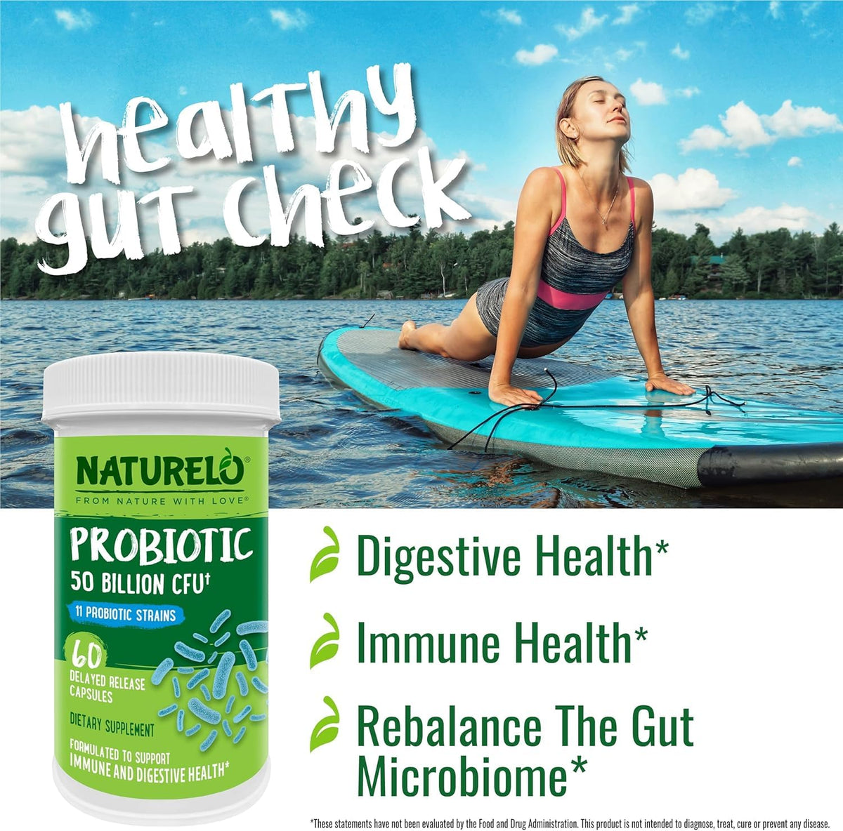 NATURELO Probiotiques 60 Capsules en situation de prise