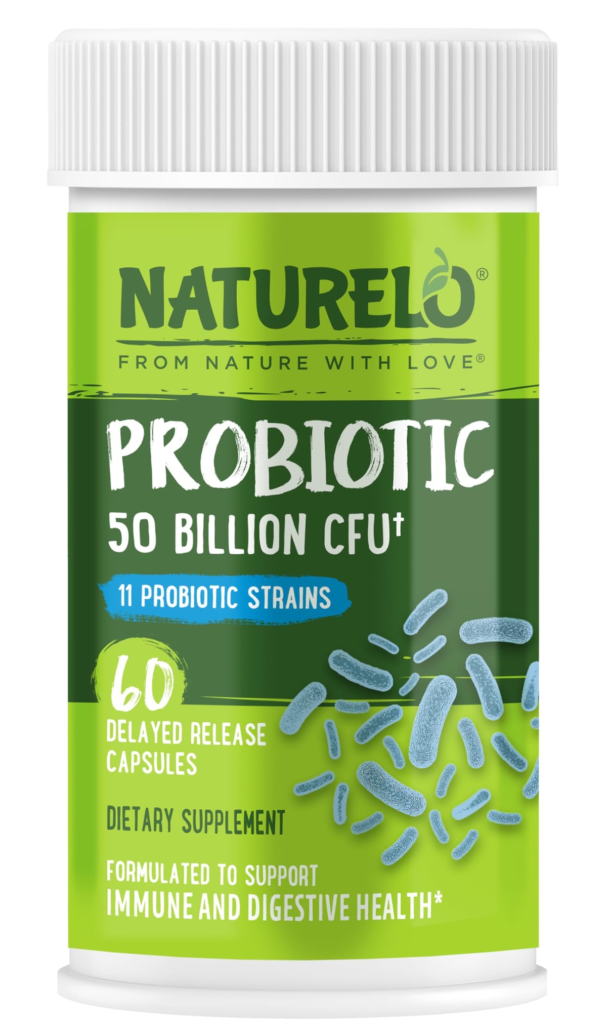 NATURELO Probiotiques 60 Capsules vue de face