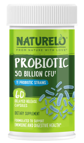 NATURELO Probiotiques 60 Capsules vue de face