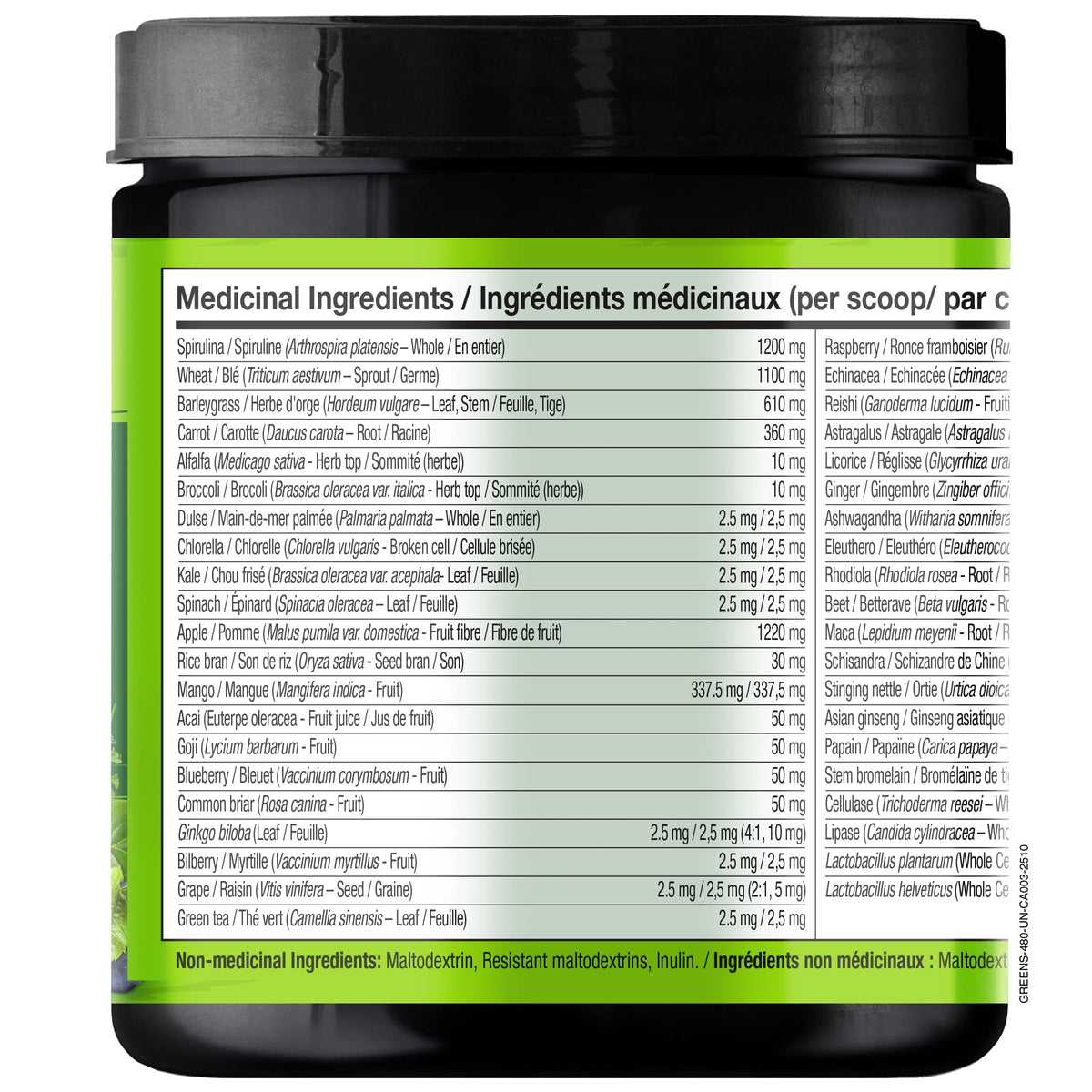 NATURELO Raw Greens Poudre Superaliment 480g en utilisation quotidienne