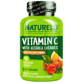 NATURELO Vitamine C 500 mg 90 capsules végétales, vue de face