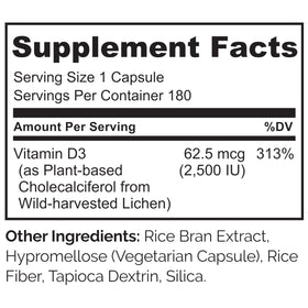 NATURELO Vitamine D3 2500 IU capsules végétales