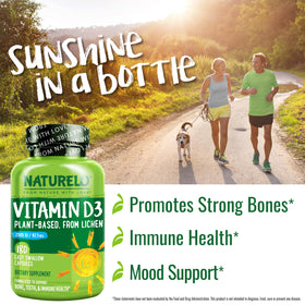 NATURELO Vitamine D3 2500 IU étiquette des ingrédients