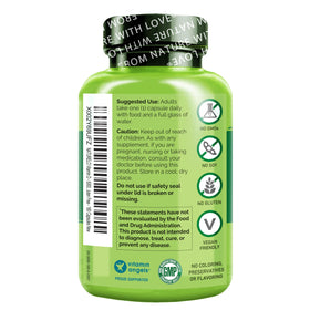 NATURELO Vitamine D3 5000 IU 180 capsules, ingrédients sur l'étiquette
