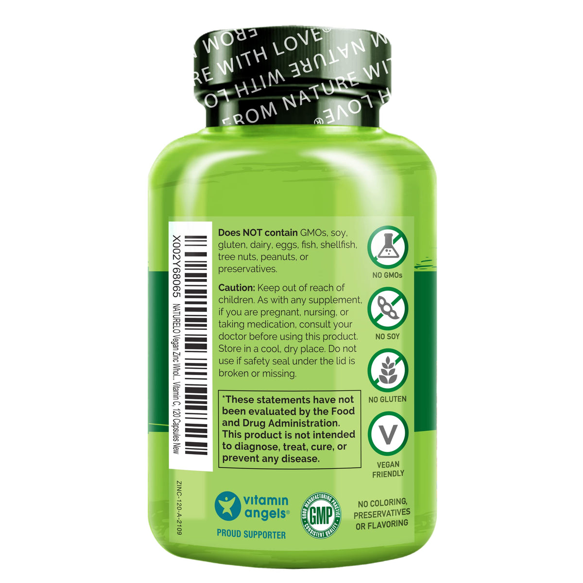 NATURELO Zinc Végétal capsules dans un environnement naturel