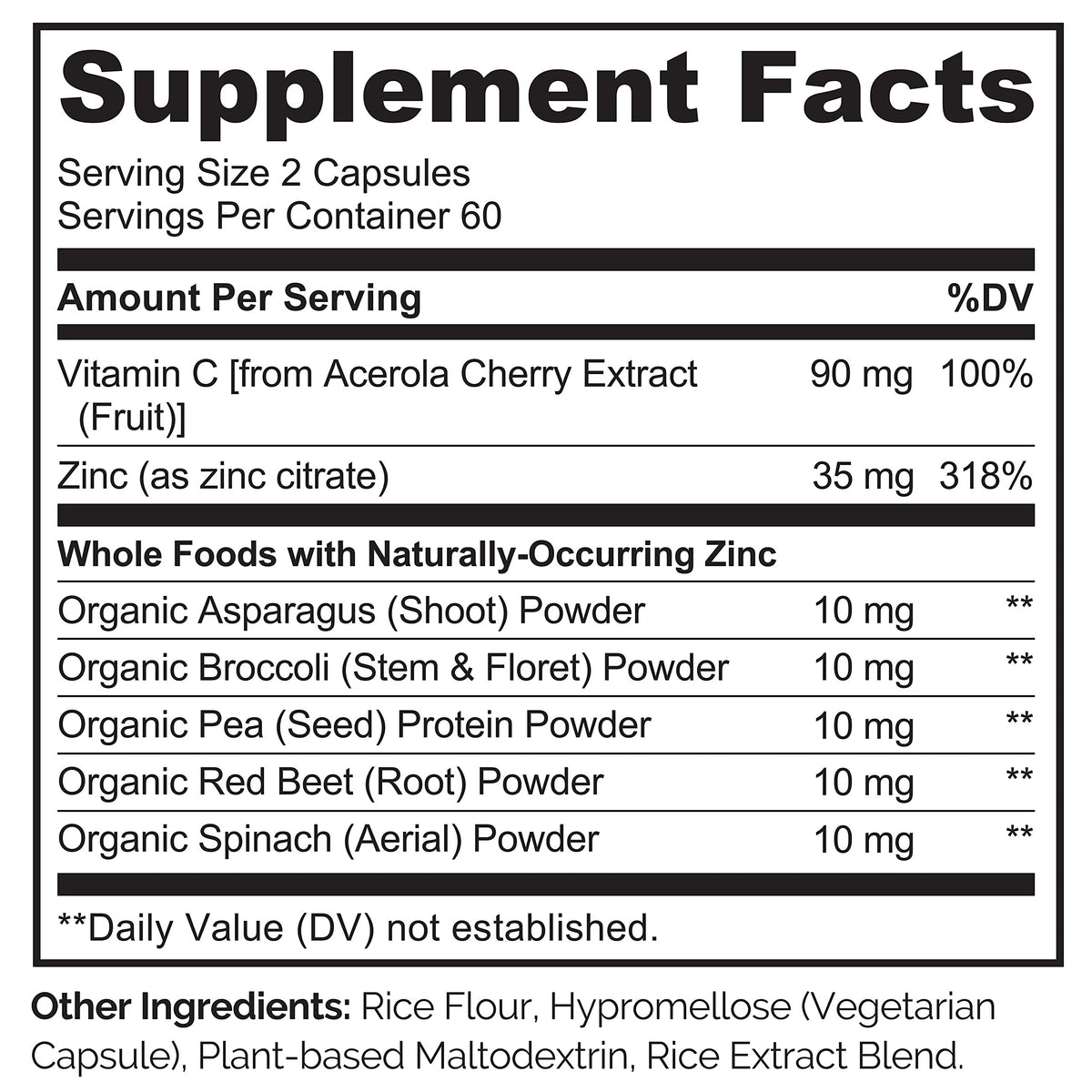 NATURELO Zinc Végétal capsules sur fond blanc