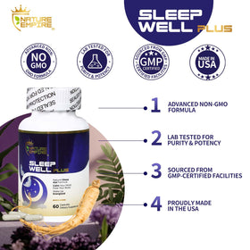 NATUREMPIRE Compléments Sommeil 60 capsules, emballage