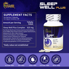 NATUREMPIRE Compléments Sommeil 60 capsules, vue de dos