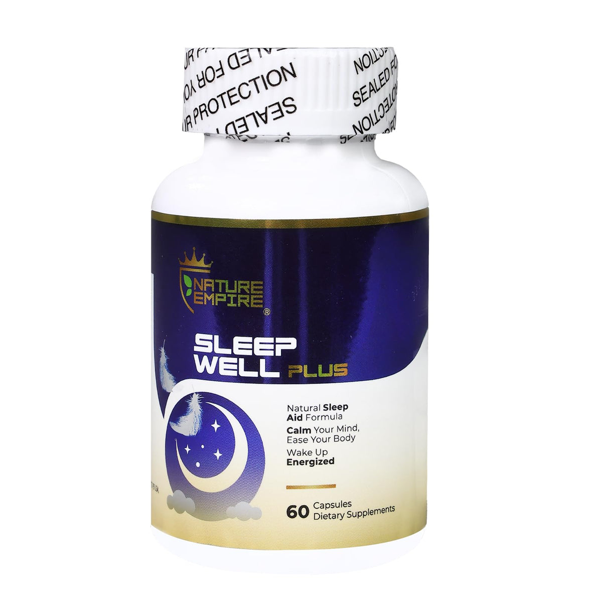 NATUREMPIRE Compléments Sommeil 60 capsules, vue de face