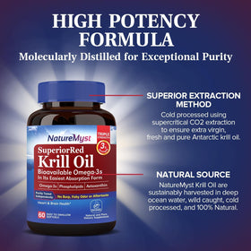 NatureMyst Huile de Krill 1000 mg Softgels, emballage