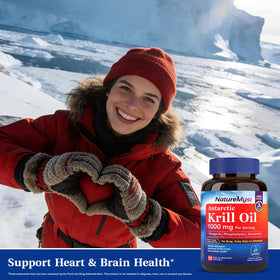 NatureMyst Huile de Krill 1000mg gélules avec étiquette