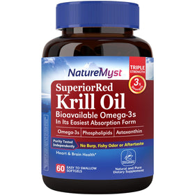 NatureMyst Huile de Krill 1000mg gélules devant l'emballage