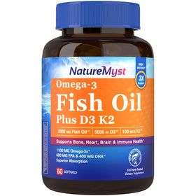 NatureMyst Huile de Poisson Omega-3 2000 mg gélules vue de face