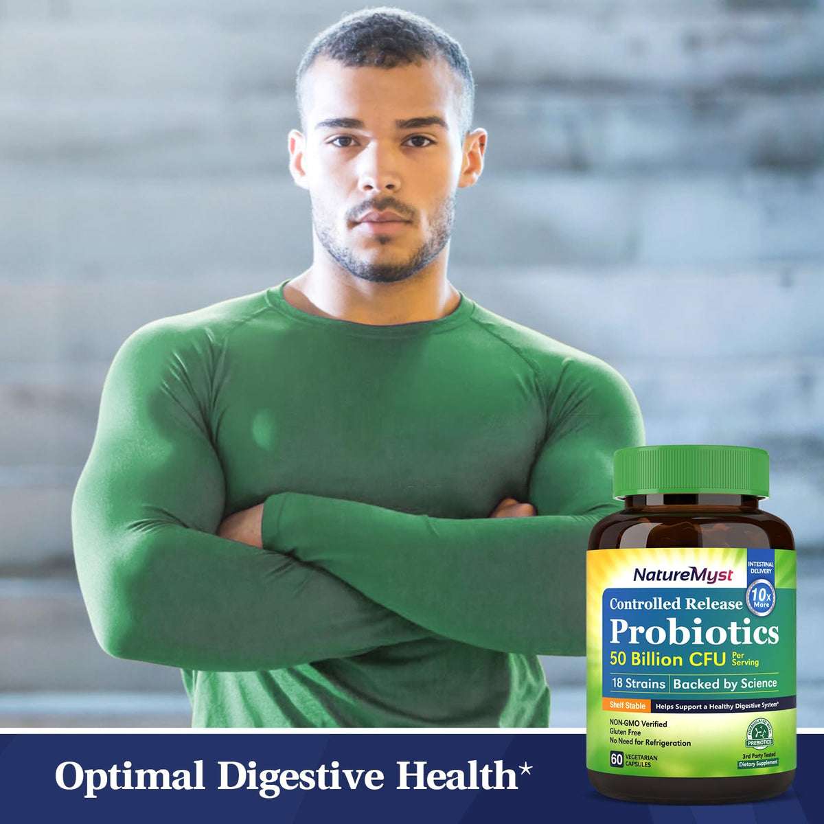 NatureMyst Probiotiques capsules ouvertes montrant le contenu