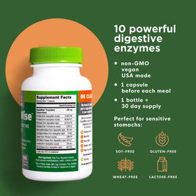 Naturenetics 90 capsules d'enzymes végétales vue de côté