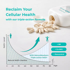 NATURENEWBORN NAD+ 1000mg capsules à l'intérieur du flacon