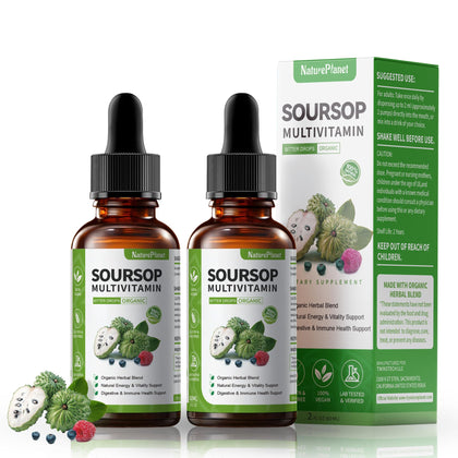 NaturePlanet Soursop Bitters Liquide 5000mg 4 Fl Oz vue avant