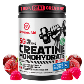 Natures Aid Gummies de Créatine Monohydrate 135 unités, vue de face