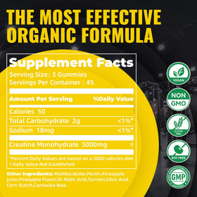Natures Aid Gummy de Créatine Monohydrate 5g - gummies sur une cuillère