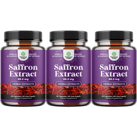 Natures Craft capsules de safran 60 comptant avec étiquette de produit