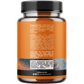 Natures Craft Chewable Vitamin B12 1000mcg nutritional information on the back