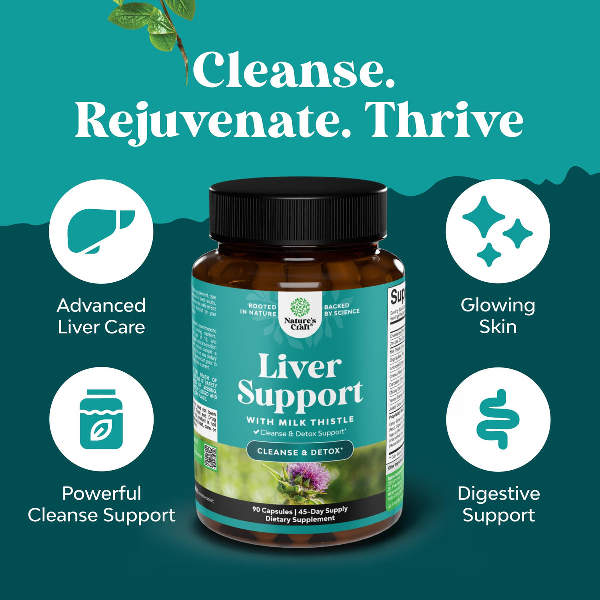 Natures Craft Complément Alimentaire Artichaut 90 Capsules étiquette