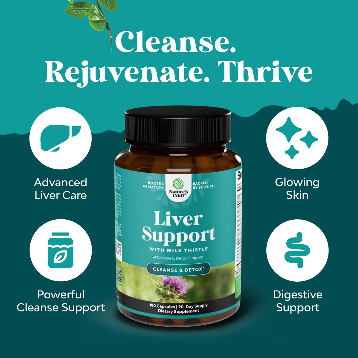 Natures Craft Complément Alimentaire Artichaut flacon ouvert avec capsules