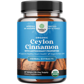 Natures Craft Complément Alimentaire Cannelle de Ceylan 1000mg - Boîte de 60 comprimés